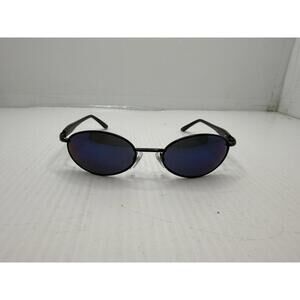 Oval Sunglasses Black Frame Blue Lens Y2K Frames Only